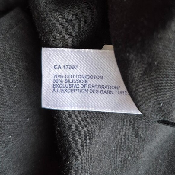 GAP Button Up Tuxedo Velvet Silk Cotton Blend Sheer Blouse 12 - Picture 9 of 14
